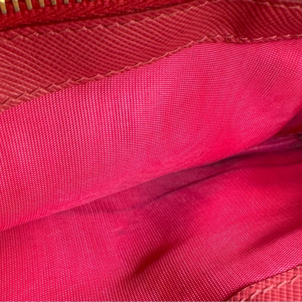 Rare Prada Continental Wallet w. Pink and White Stripes - Limited Edition - Picture 8 of 14